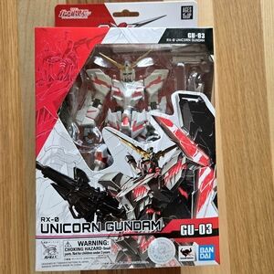 Tamashii Nations Bandai RX-0 Unicorn Gundam GU-03 Fully Articulated Figure.